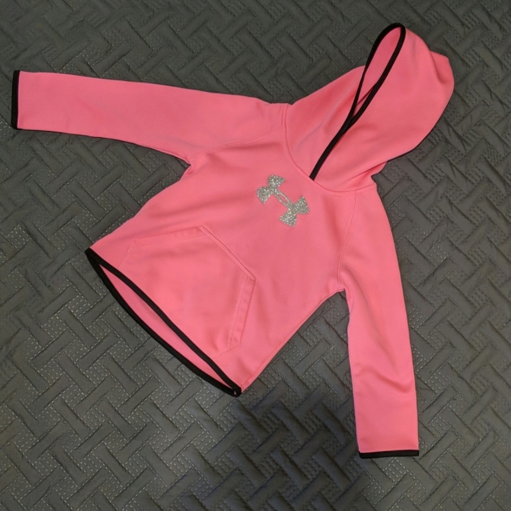 Girls 4t pink Under Armour sweatshirt glitter logo